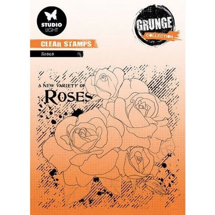 SL Clear Stamp Roses Grunge collection nr.401