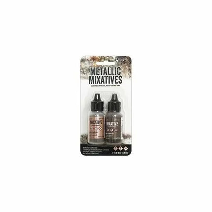 Ranger • Tim Holtz Metallic Mixatives Rosegold & Gunmetal