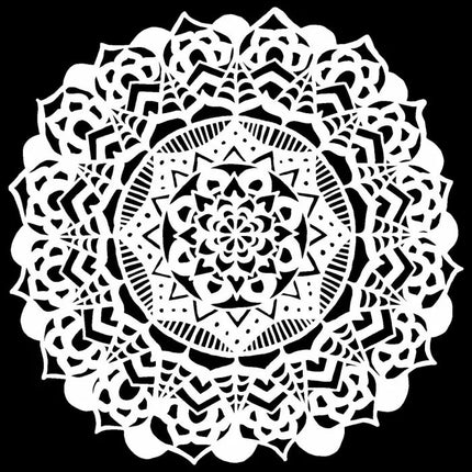 The Crafter's Workshop • Sjabloon Fancy Mandala 15,2x15,2cm