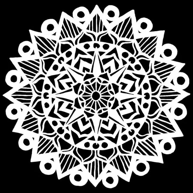 The Crafter's Workshop • Sjabloon Striped Mandala 15,2x15,2cm