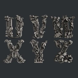 Zuri Mold - Monogram - UVWXYZ