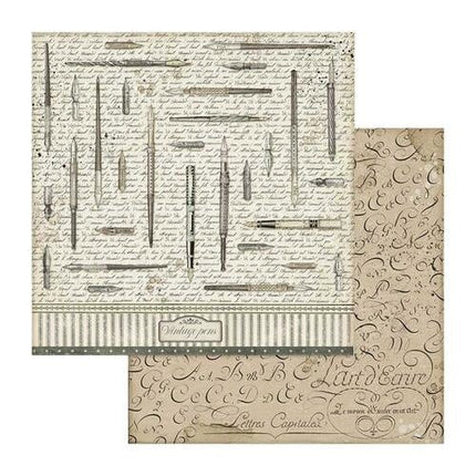 Dubbelzijdig Scrapbook Papier Vintage pens