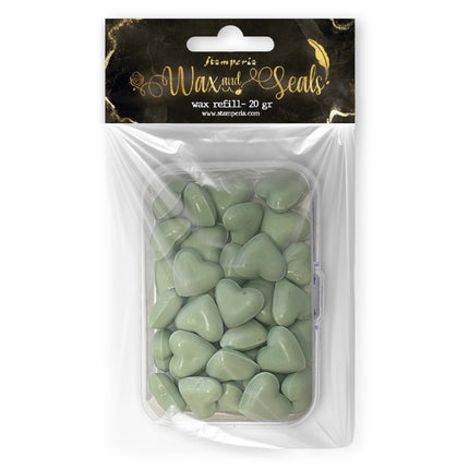 Wax Refill gr 20 Heart shape - Pastel mint