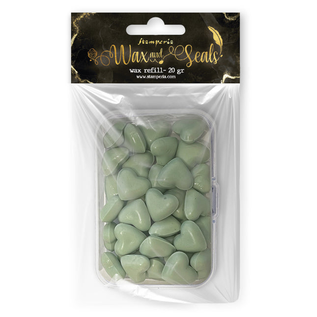 Wax Refill gr 20 Heart shape - Pastel mint
