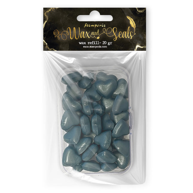 Wax Refill gr 20 Heart shape - Pearl blue