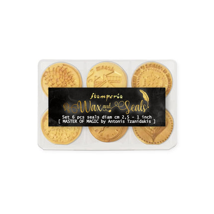 Set  6 pcs seals diam cm  2,5 - Master of Magic