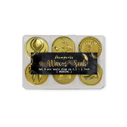 Set  6 pcs seals diam cm  2,5 - Wedding