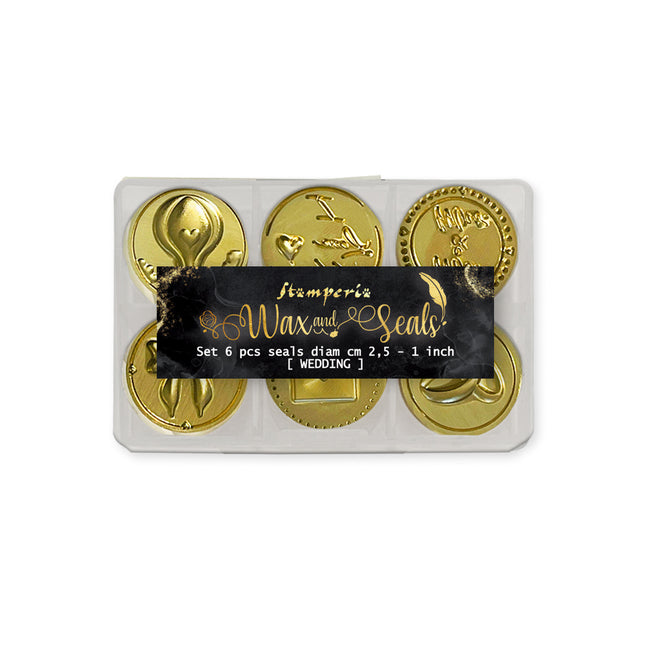 Set  6 pcs seals diam cm  2,5 - Wedding