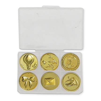 Set  6 pcs seals diam cm  2,5 - Wedding