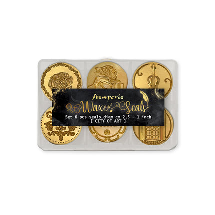 Set 6 pcs seals diam cm 2,5 - City of Art