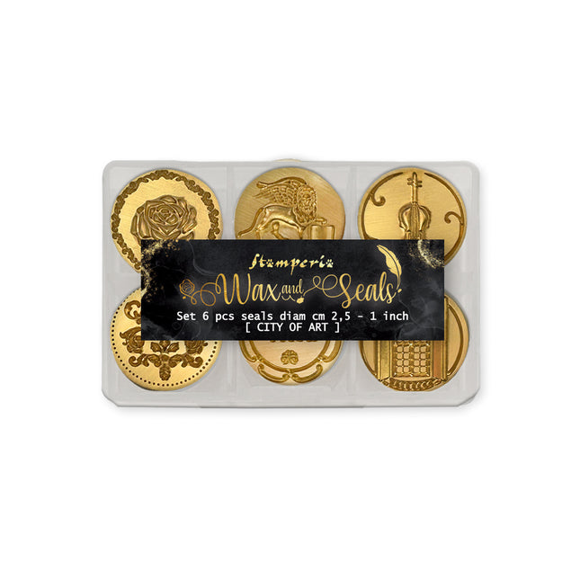 Set 6 pcs seals diam cm 2,5 - City of Art