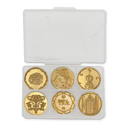Set 6 pcs seals diam cm 2,5 - City of Art
