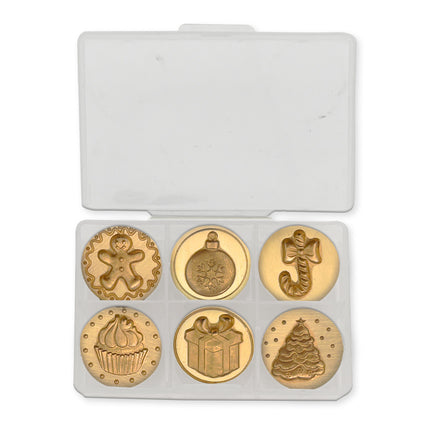 Set  6 pcs seals diam cm 2  - Candy Christmas