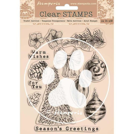 Acrylic stamp cm 14x18 - Romantic Christmas