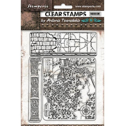 Acrylic stamp cm 14x18 - Magic Forest brick