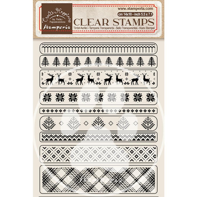 Acrylic stamp cm 14x18 - Create Happiness Christmas borders