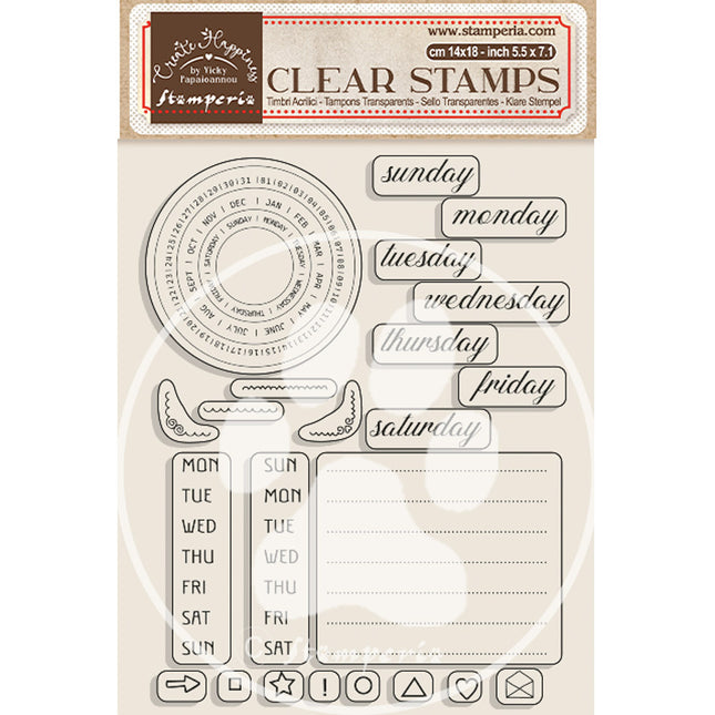 Acrylic stamp cm 14x18 - Create Happiness Christmas weekly planner