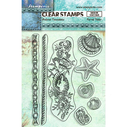 Acrylic stamp cm 14x18 - Songs of the Sea shells