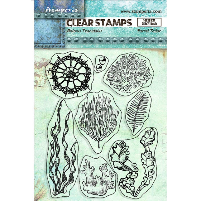Acrylic stamp cm 14x18 - Songs of the Sea corals