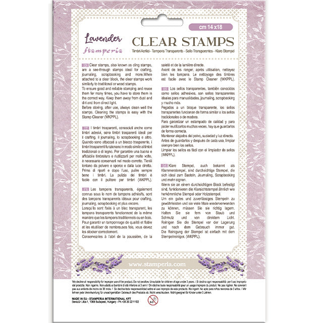 Acrylic stamp cm 14x18 - Lavender