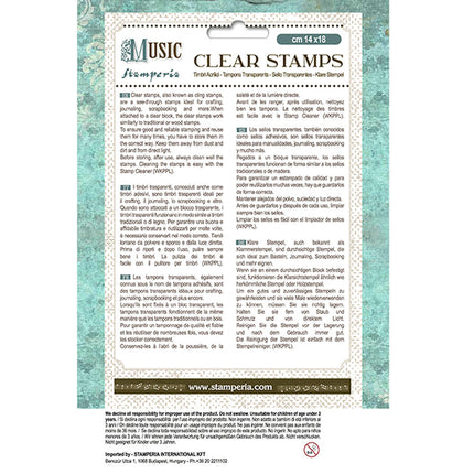 Acrylic stamp cm 14x18 - Music violin