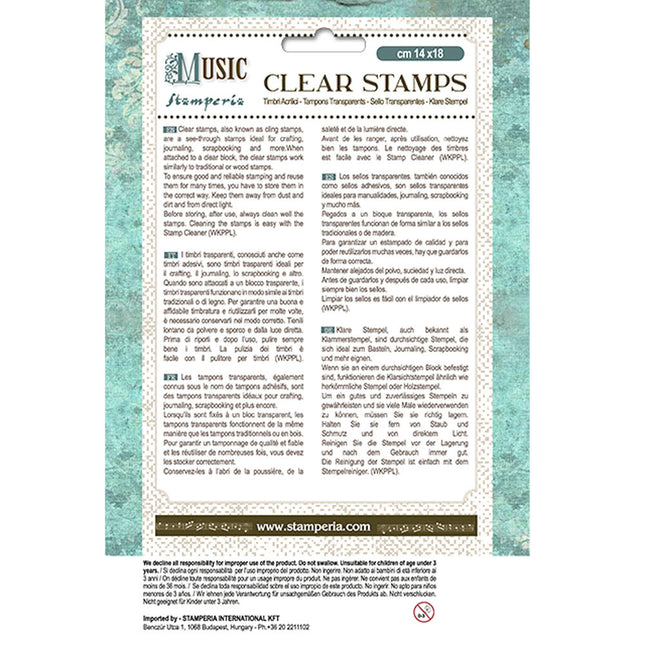 Acrylic stamp cm 14x18 - Music violin