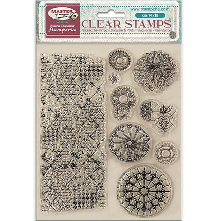 Acrylic stamp cm 14x18 - Master of Magic border and circles