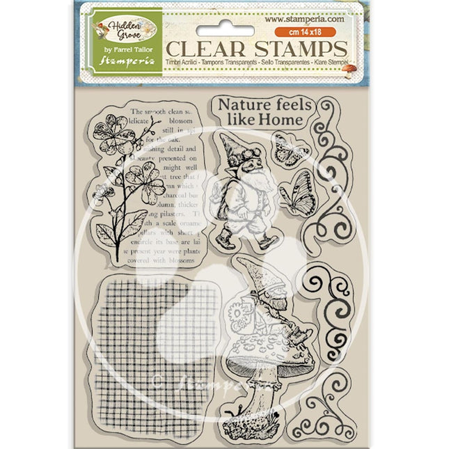 Acrylic stamp cm 14x18 - Hidden Grove gnome