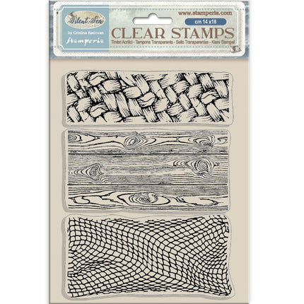Acrylic stamp cm 14x18 - Silent Sea 3 textures