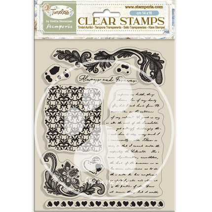Acrylic stamp cm 14x18 - Timeless backgrounds