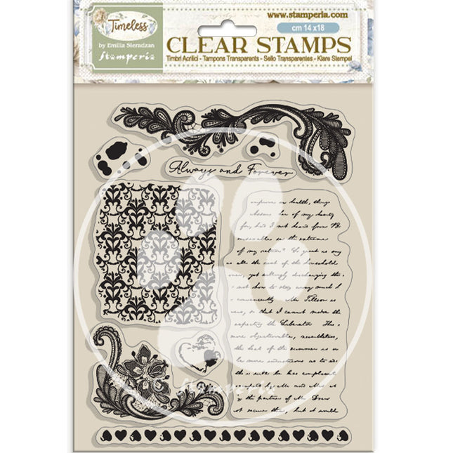 Acrylic stamp cm 14x18 - Timeless backgrounds