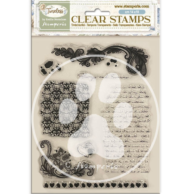Acrylic stamp cm 14x18 - Timeless backgrounds