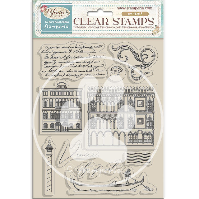 Acrylic stamp cm 14x18 - Venice City of Art elements
