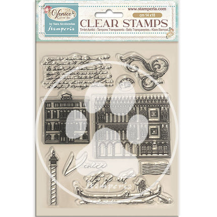 Acrylic stamp cm 14x18 - Venice City of Art elements