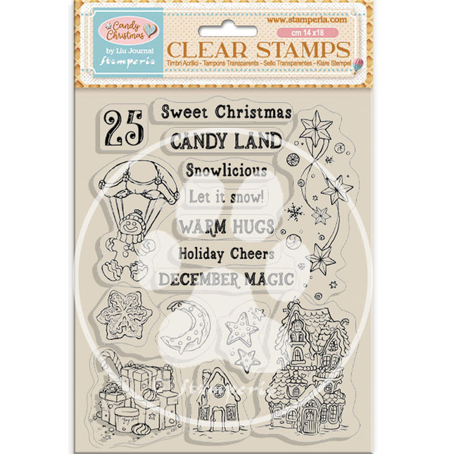 Acrylic stamp cm 14x18 - Candy Christmas Candy Land