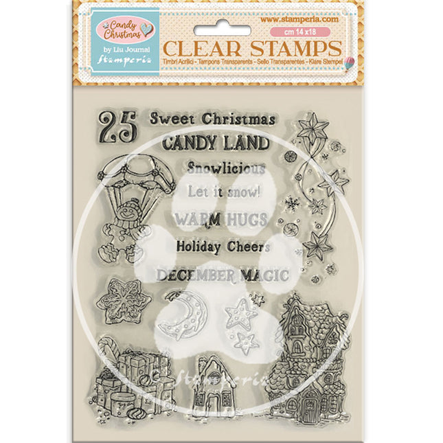 Acrylic stamp cm 14x18 - Candy Christmas Candy Land