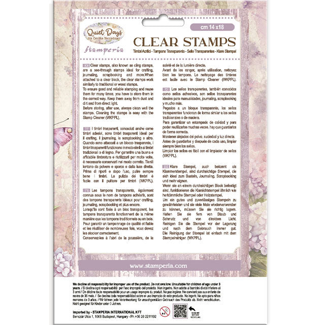 Acrylic stamp cm 14x18 - Quiet Days hydrangea