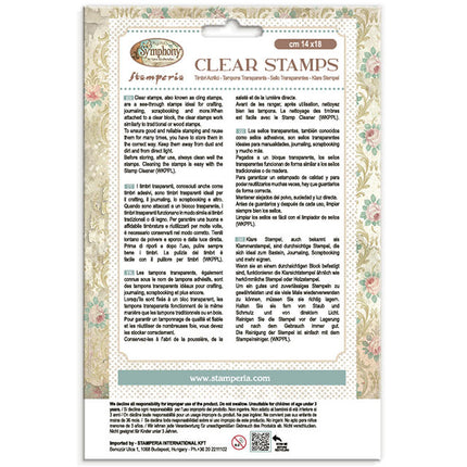 Decorative Acrylic stamp design for Art and Craft cm 14x18 - Symphony