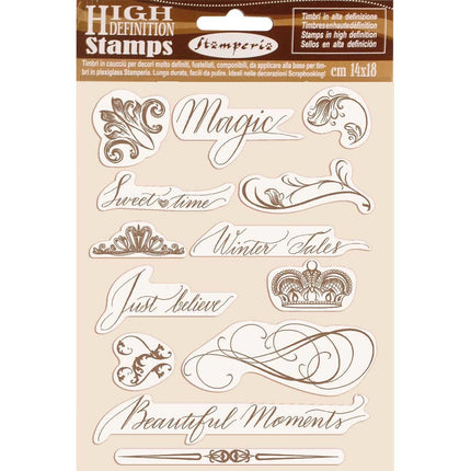 HD Natural Rubber Stamp  cm.14x18 Beautiful moments