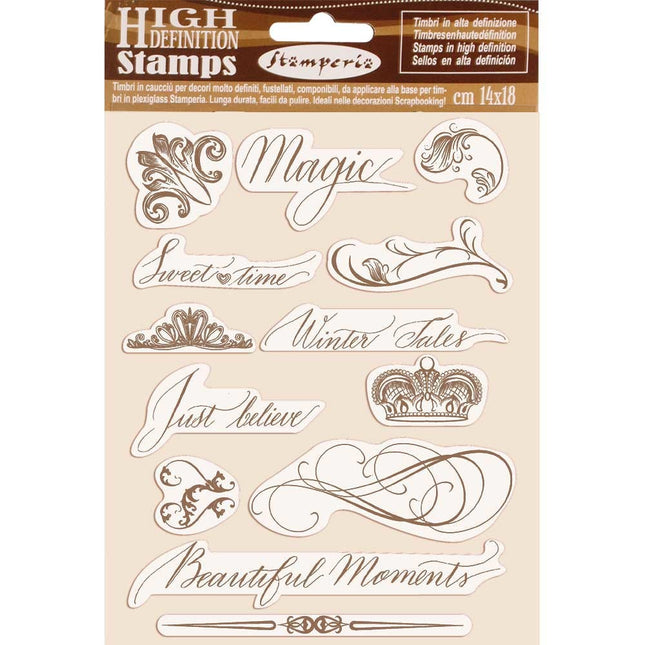 HD Natural Rubber Stamp  cm.14x18 Beautiful moments