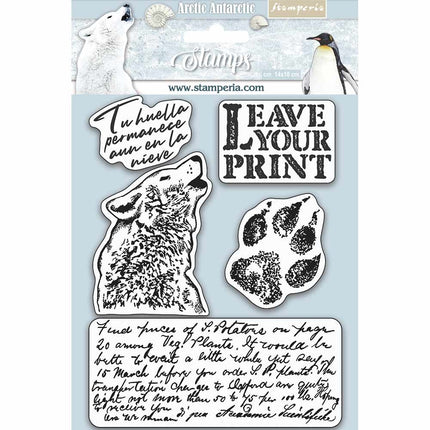 HD Natural Rubber Stamp  cm.14x18 Leave your print