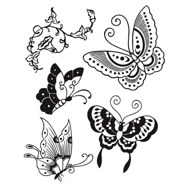 HD Natural Rubber Stamp cm. 14x18 Butterfly