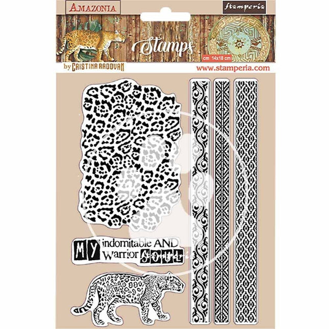 HD Natural Rubber Stamp 14x18 cm - Amazonia tribals