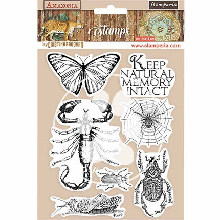 HD Natural Rubber Stamp 14x18 cm - Amazonia butterfly