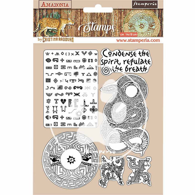 HD Natural Rubber Stamp 14x18 cm - Amazonia snake