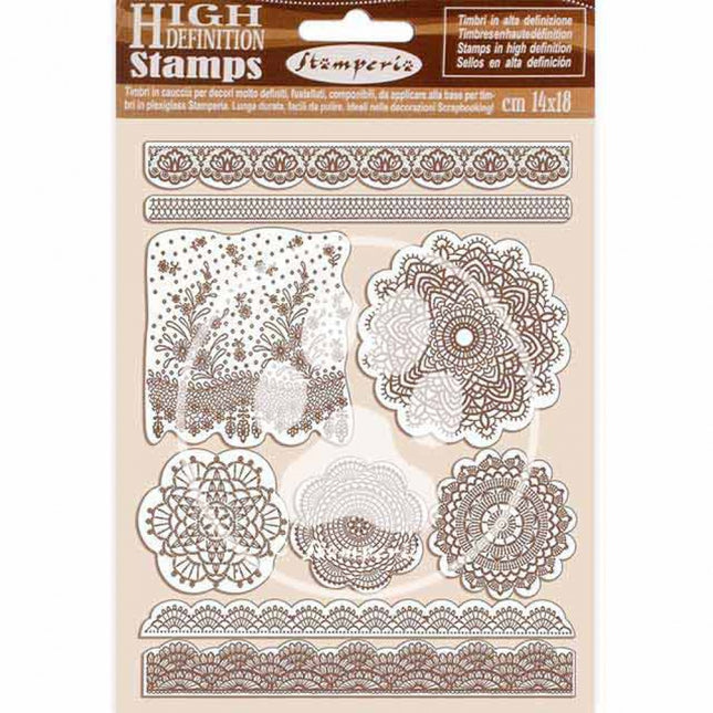HD Natural Rubber Stamp 14x18 cm - Passion lace