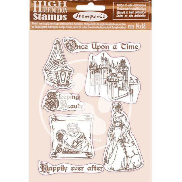 HD Natural Rubber Stamp 14x18 cm - Sleeping Beauty Once Upon a Time
