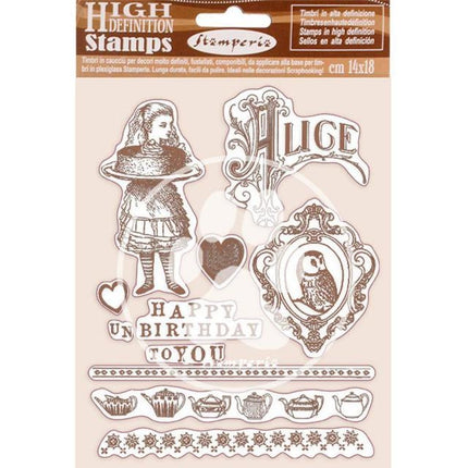 HD Natural Rubber Stamp 14x18 cm - Happy Birthday Alice