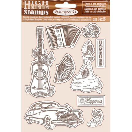 HD Natural Rubber Stamp cm 14x18 - Desire elements