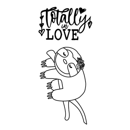 Acrylic stamp cm. 4,3x9,7 Totally love